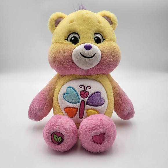 Care Bears Other - Care Bears Calming Heart Bear Plush 14" Butterfly Belly Stuffed Animal Basic Fun